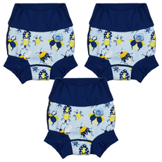 Splash About Happy Nappy Duo 銀離子3D雙層游泳尿布褲, 環保可重複使用, 特大型(XL), 3個