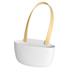 小麥購物 簡約廚房水龍頭瀝水掛籃 L943, 1個, 白黃色