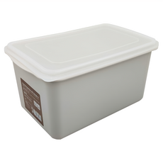 SHIMOYAMA 北歐風高位層架用提把式收納箱 5L, 米色, 1個