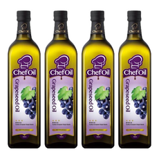 泰山 ChefOil 主廚精選葡萄籽油，油質細緻，法國主廚推薦，中溫烹調適用, 1L, 4瓶