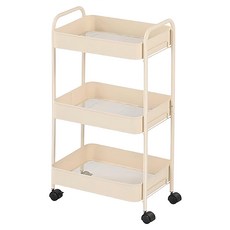 TrueLife 免工具三層推車 奶油白 47x31x78cm