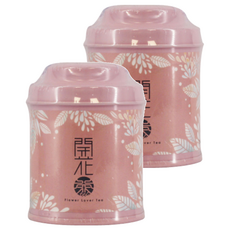 無藏茗茶 工藝花茶 會開花的茶 粉色 小茶罐, 8g, 1罐, 2罐