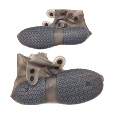 FANCY LIFE 超耐磨防滑 防水注塑鞋套(中筒), 茶色, 1雙