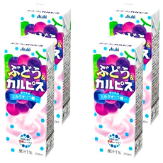 Asahi 朝日 可爾必思 葡萄風味乳酸飲料，含膳食纖維，幫助消化，250ml, 4入