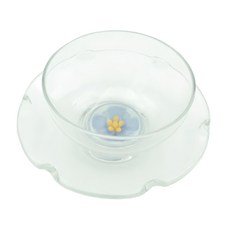 bargogo 巴果果 大口花茶杯組, 晶瑩剔透玻璃茶具, 耐瞬間200℃溫度變化, 紫色 + 黃色, 1個