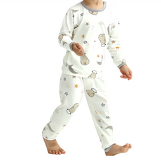 baa baa sheepz 抱抱羊 Goodnight 居家睡衣套裝 95% 柔軟竹纖維, 18~24個月, 白色