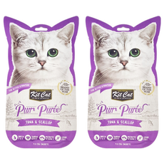 Kit Cat 呼嚕嚕肉泥, 鮪魚 + 扇貝, 60g, 2袋