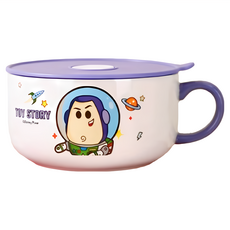 TOY STORY 玩具總動員 童趣泡麵碗, 巴斯光年 白色 + 紫色, 1個