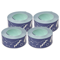 KING JIM TEPRA LITE 熱感式標籤薄膜自黏膠帶 POKETO, 經濟實惠, 多樣圖案選擇, 抽象幾何, 4捲