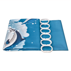 PEVA 防水浴簾 加厚, 180 x 180cm, 海豚, 1組