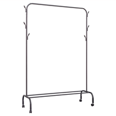 dayneeds 日需百備 輕質生活ㄇ型落地曬衣架 單桿 吊衣架 收納架 掛衣架 衣櫥架 SBF-105BK-1, 黑色