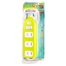 SinCyuan 欣銓 1開4插2P 安全延長線 SC-NC2142B-4 4尺 顏色隨機, 1.2m, 1條