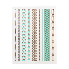 THE ONE UNITED 歐美時尚金屬感紋身貼, 約15*21cm 水轉印紙+環保油墨, 1 遇見森林系, 1張