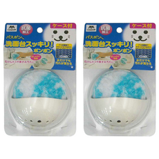 CONDOR 山崎 小海豹洗手台清潔球 附盒, 抗菌加工 特殊網目纖維, 藍色, 2個