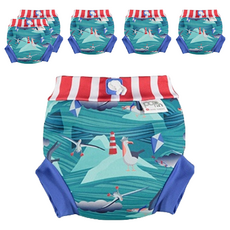 close Pop-in 嬰兒游泳尿布褲, 腰腿束帶防漏設計, 表層抗髒防水, 裏層親膚保暖, L, 6件