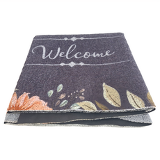 刮泥踏墊 半圓, 120 x 80cm, 藍色花園, 1個, 藍色