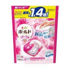 Bold 日本原裝進口 4in1 抗皺4D洗衣球補充裝 優雅花香 粉色, 1袋, 15顆