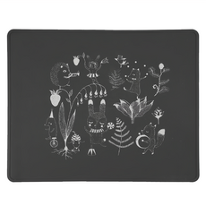 By Lille Vilde 矽膠多功能墊, 54.5 x 43.5cm, 動物森林 深灰色, 1個