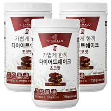 VITAHALO 代餐奶昔粉 巧克力口味, 750g, 3罐