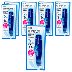 PLUS 普樂士 艷彩智慧型滾輪修正帶, 尖端更耐用 內帶可替換, 白色, 6個