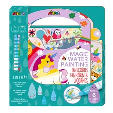 AVEnIR 我的神奇水畫冊 : 繽紛獨角獸 附遊戲貼紙, 綠色, 1個