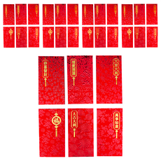 金葱印花紅包袋 (6入/包) 5包, 尺寸9*17cm, 6個