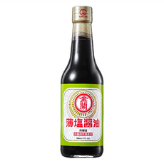 金蘭 薄鹽醬油，減鹽香馥 台灣製造，500ml, 1瓶