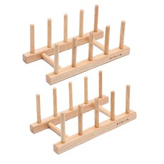 acacia home 家用 碗盤架 2入, 2個, 天然