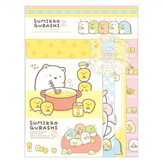 Sumikkogurashi 角落生物 信套組, 4種圖案, 便箋4柄32枚, 封筒4柄16枚, 日本製, 玉米濃湯, 1包