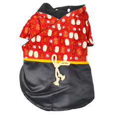 SassyDog 犬用 浴衣外套 男, 紅色, 1件