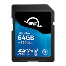 OWC Atlas Pro SD 記憶卡 SDXC UHS-II V60, 64GB, 1個
