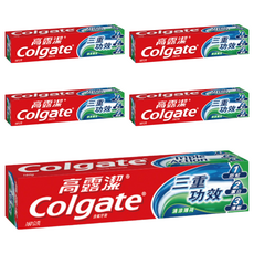 Colgate 高露潔 三重功效 含氟牙膏 清涼薄荷, 160g, 5條