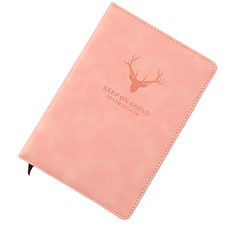 鹿頭皮質筆記本 B5 18*25cm, 粉色, 40本