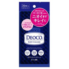 DEOCO.白泥淨味身體潔膚巾 36張 清爽吸汗 獨立包裝 隨身攜帶, 180g, 1包