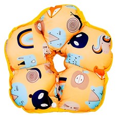 Mon bebe 夢貝貝 太陽花舒適防水頭套 防水布+PP棉填充, 黃色, 1個