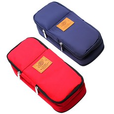 POPO FANCY 3層帆布筆袋, 顏色隨機, 2個