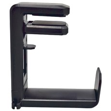 peripower 桌邊夾頭戴型耳機架, 360° 旋轉, 耳機線夾設計, 適用多種桌型板材, MO-02, 黑色, 1個