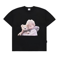acme de la vie baby face美式復古短袖t恤(baby與泰迪), 1入, M號, Black