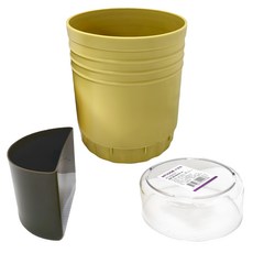 HOUSE 好室喵 晨曦圓筒餐具瀝水盒, 圓徑114x高158mm, 黃色, 1個