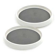 Winprice 多功能圓形旋轉托盤, 白色 + 灰色, 1個