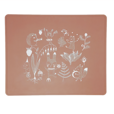 By Lille Vilde 矽膠多功能墊 100%食品級矽膠 可入烤箱烘烤, 54.5 x 43.5cm, 動物森林 咖啡色, 1個