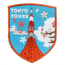 A-ONE 匯旺 日本東京鐵塔地標造型刺繡 NO.237 7.5 X 6 CM 台灣製, 彩色, 1個