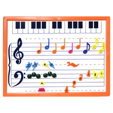 KingRosa 五線譜磁鐵板 含音符荳荳盒 音樂教具, 1組