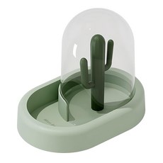MewooFun 喵乎汪也 仙人掌倉鼠餵食器, 1個, 奶綠色
