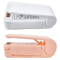 迷你封口機 100 x 40 x 40cm 45g 2個, 白色 + 粉色, 1組