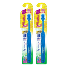 LION 獅王 Systema 細潔 台灣公司貨 全罩顧加護牙刷 25g, 1入, 2支