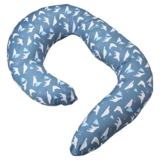 福朵 加長版孕婦枕, 加長背靠舒適再升級, 懷孕側睡/寶寶學坐/媽咪哺乳, 3M吸濕排汗, 布套可拆洗, 320*33*23cm, 星空藍, 1入