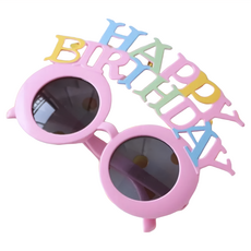 生日快樂字母眼鏡 - 粉色, 適用年齡: 3歲以上, 材質: 塑膠, 1副