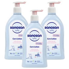 sanosan 珊諾 baby Care Lotion 極潤乳液, 含牛奶蛋白, 3瓶