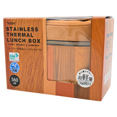 Skater KCLJC6AG 抗菌保溫罐便當組, 木紋, 560ml, 1組